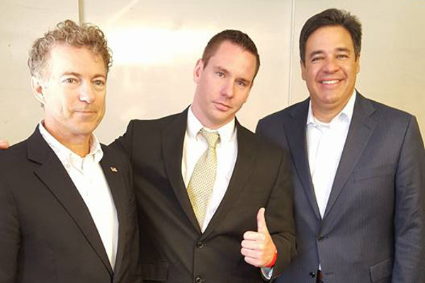 Sen. Rand Paul, Bryan Hayhurst, and Rep. Raúl Labrador